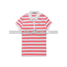 13PT1032 Women's striped fashion custom polo shirt